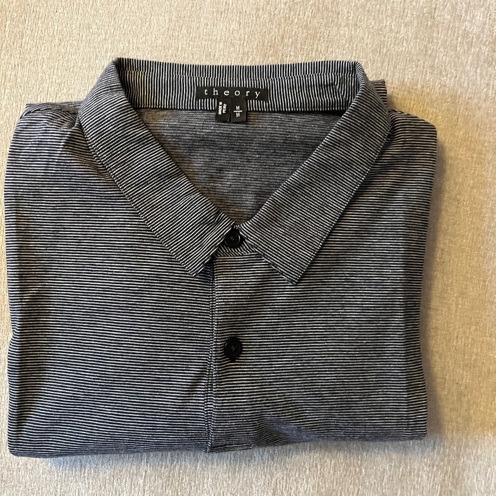 Theory striped polo shirt